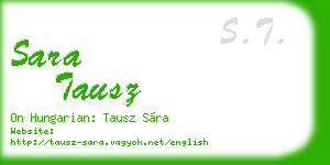 sara tausz business card